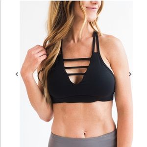 NWT 2X Black ZYIA Grid Bra